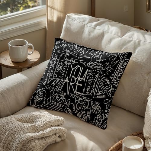 You are Inspirational Throw Pillow Covers 18x18 Inch, Positive Saying Quotes - Image 2