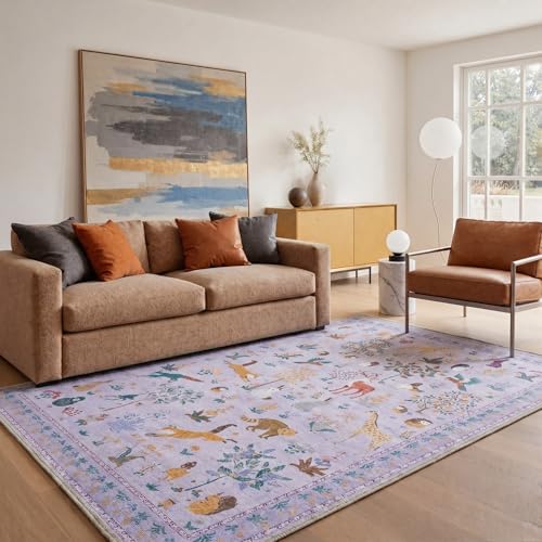 BESBLEE 2X6 Washable Kitchen Runner Rug, Animal Non Slip - Image 4
