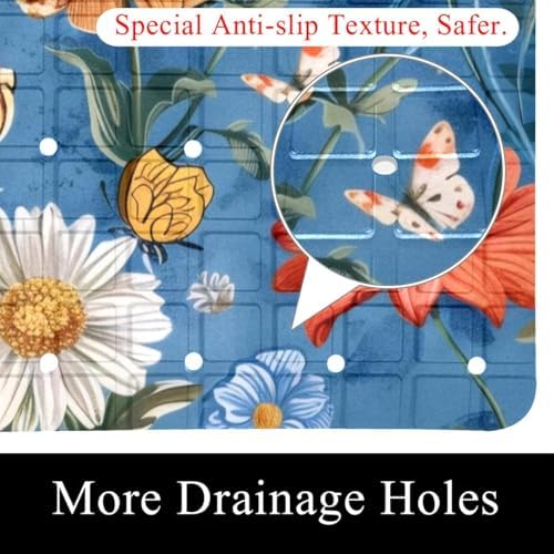 Shower Mat Bathtub Mat, 26.8x15.1 inch, Non-Slip Bath Mat - Image 2