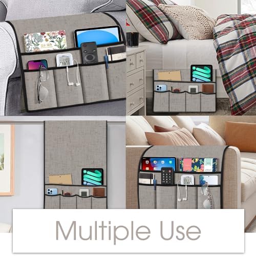Joywell Remote Control Holder Chair Caddy Armrest Organizer Whitecap Gray - Image 7