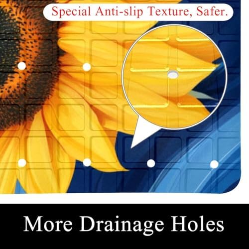 Non Slip Bathtub and Shower Mat 26.8x15.1 inch, Bath Mat - Image 2