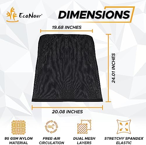 EcoNour Rear Window Shade for Jeep Wrangler Car Window Mesh Screen - Image 5