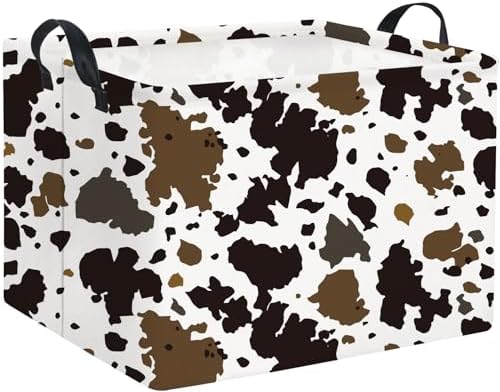 Rectangular Cow Basket Kids Basket Baby Storage Bin Basket Organizer Box by HIYAGON