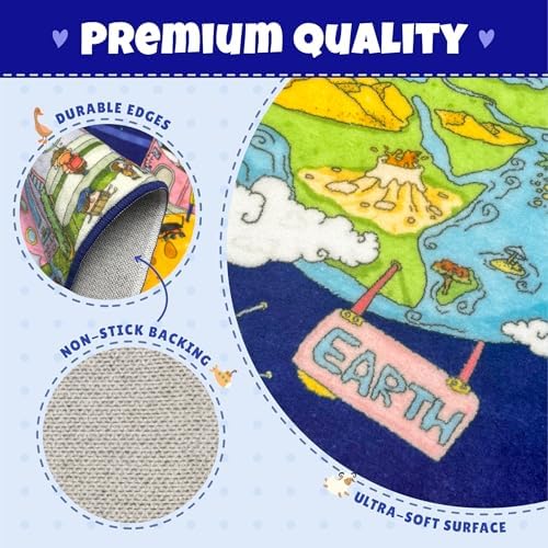 Hazo Haus Solar System Explorer 6x9 Kids Area Rug – Educational Outer Space Map - Image 6