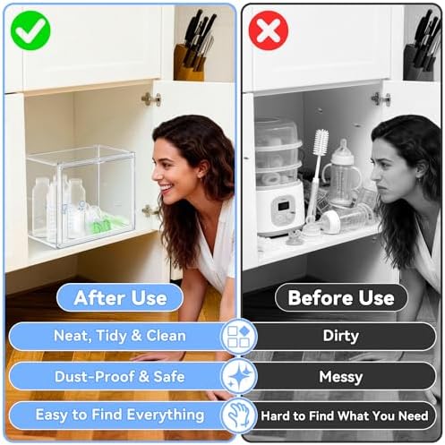 Baby Bottle Storage Organizer for Countertop Cabinet - Image 2