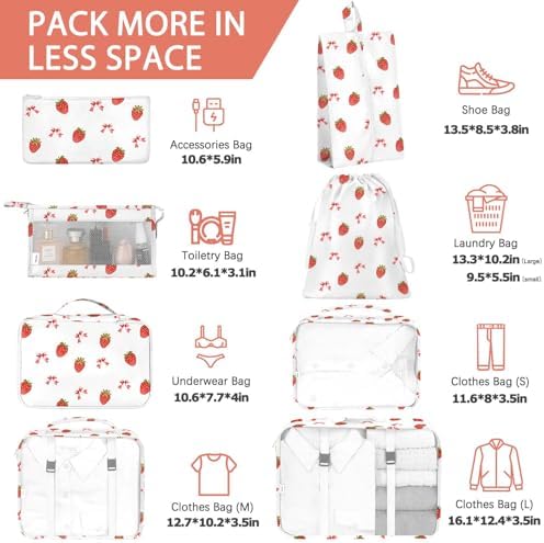 KPX 8 Set Packing Cubes for Travel, Luggage Packing Organizers Accessories - Image 2