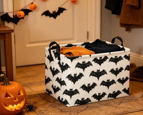 Halloween Basket Empty for Rectangular bat Storage Bins Organizer Bin Box Cute - Image 4