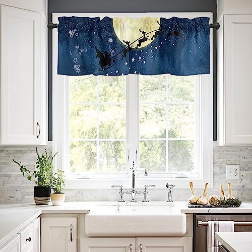 Christmas Valance Kitchen Curtains by VandarllinHomeKitchenDecor