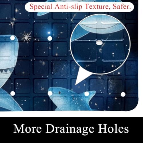 Non Slip Bathtub and Shower Mat 26.8x15.1 inch, Bath Mat - Image 2