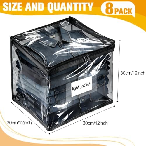 Plastic Storage Bags with Easy-Glide Zipper, Durable Clear Vinyl Zippered - Image 2