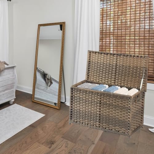 Wicker Storage Trunk, Large Storage Basket - Image 5