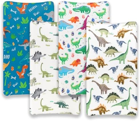 4 Pack Baby Boy Changing Pad Covers Sheets Set Soft Fitted Baby Boy Mattress - Image 2