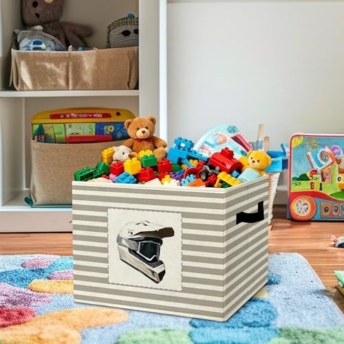 Rustic Dirt Bike Helmet Storage Bins Boxes Handles - Image 2