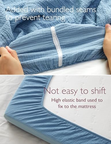 Momcozy Mini Crib Sheets 38"x26", Pack and Play Sheet - Image 4
