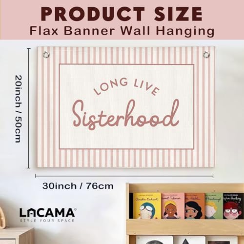 Lacama Girls Room Decor, Long Live Sisterhood Banner - Image 4