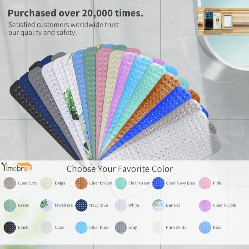 Yimobra Non Slip Bath Mat for Tub 40x16, Long Bath Tub Mat - Image 7