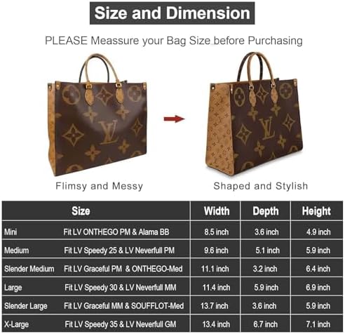 OMYSTYLE Purse Organizer Insert, Felt Tote Bag Organizer Insert - Image 5