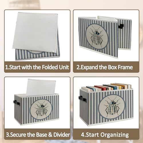 Boy Nursery Beetle Bug Foldable Storage Bins Box - Image 5