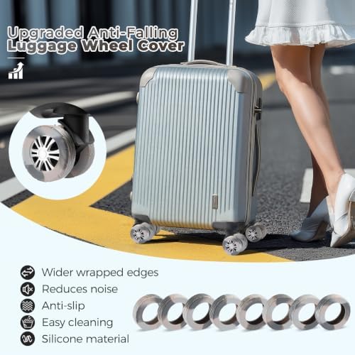 8Pcs Luggage Wheel Covers, Travel Accessories - Image 2