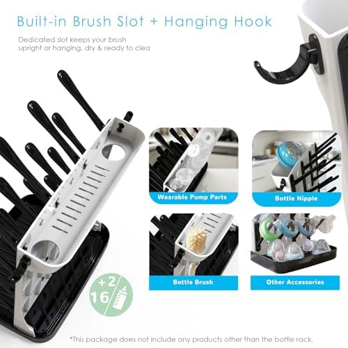 Baby Bottle Drying Rack, Vertical Space Saving Bottle Dryer - Image 2