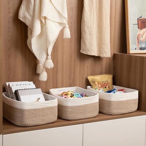 OIASKET Storage Baskets for Organizing 3 Pack, Woven Baskets for Shelves - Image 5