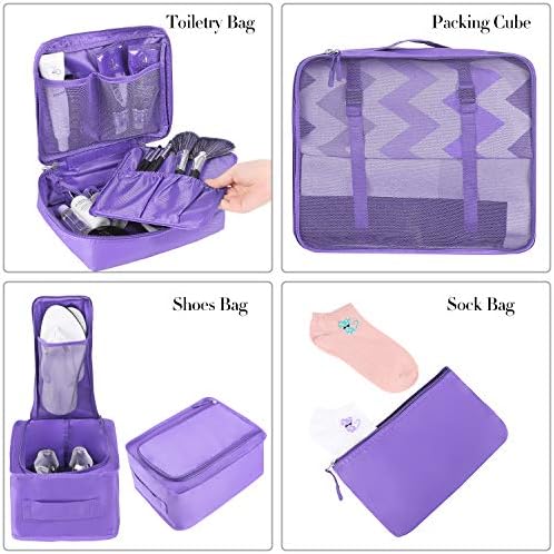 BAGAIL 8 Set Packing Cubes Luggage Packing Organizers - Image 3