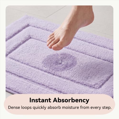 GRANNY SAYS Lavender Bathroom Rug 24" x 36", Non-Slip Microfiber Bath Mat - Image 3