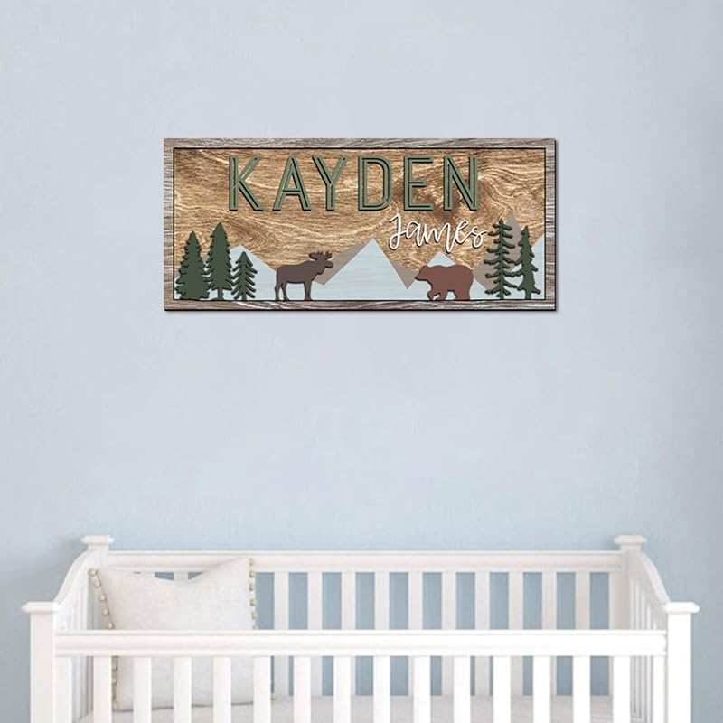 Personalized Wooden baby name sign - Image 4