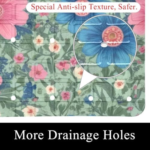 Non Slip Shower Mat Bathtub Mat 15.1x26.8 Inch, Quick Dry Bath Mat - Image 2