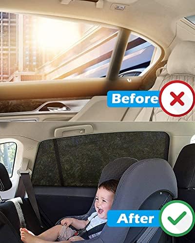 Tevlaphee Car Window Shades, 2 Pack Car Sunshade - Image 5