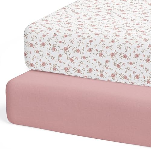 Sorrel + Fern Baby Crib Sheets Neutral, Fitted 2-Pack Girl & Boy by SorrelFern