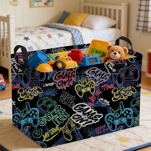 Rectangular Kids Baskets, Waterproof Foldable Storage Basket - Image 3