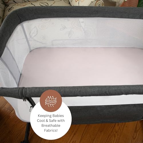 Muslin Bassinet Sheets for Angelbliss, Wayfong Baby Bassinet Bedside Sleeper by - Image 5