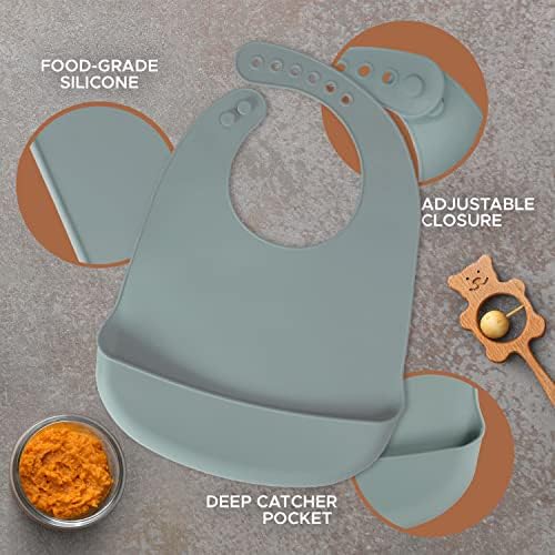 Silicone Bibs For Babies- BPA-Free Waterproof Bib - Image 3