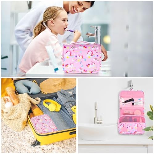 Kids Hanging Toiletry Bag for Girls, Travel Toiletry Bag for Little Young Girls - Image 6