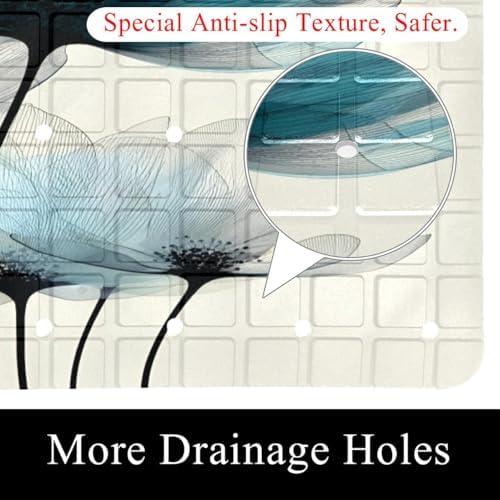 Non Slip Shower Mat Bathtub Mat 15.1x26.8 Inch, Quick Dry Bath Mat - Image 2
