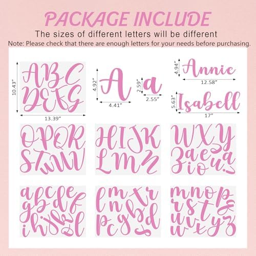 Boao Personalized Name Letter Wall Decal, Elegant Script - Image 2