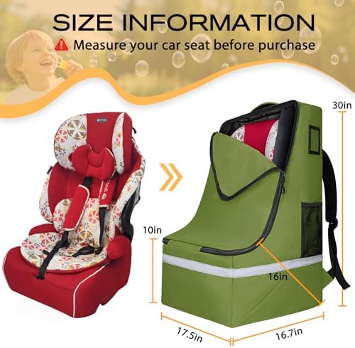 LARIPOP Car Seat Travel Bag for Airplane, Universal Gate Check Car Seat Bag - Image 2
