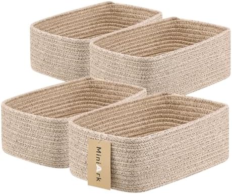 MiniArk Small Storage Baskets for Organizing | Closet Organizer Bins | Shelf by MiniArkStorageBasketsHome