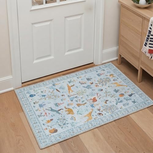 BESBLEE 2'6X6 Washable Kitchen Runner Rug, Animal Non Slip - Image 3