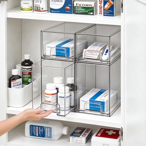 TIPGO Clear Stackable Storage Drawers, Baby Bottle Organizer, Easily-Access - Image 2