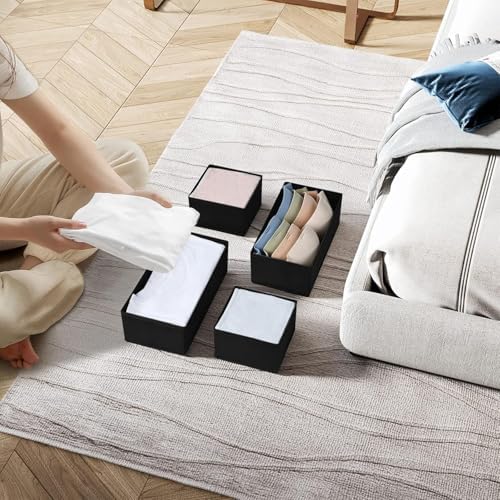 DIMJ Drawer Organizers, Foldable Closet Drawer Organizer, Dresser Drawer - Image 7
