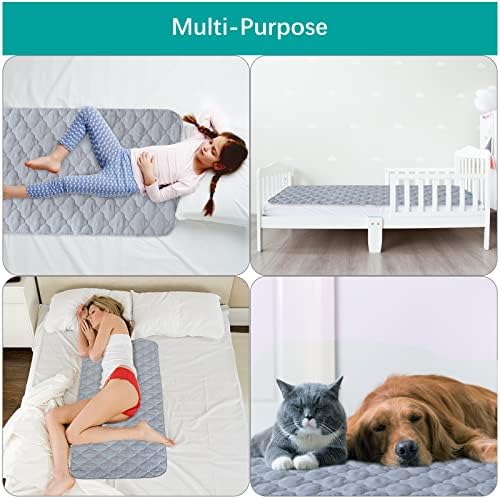 Waterproof Crib Mattress Protector 2-Pack, Non-Slip Quilted Pad - Image 6