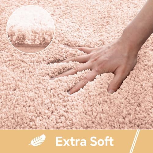 Polyester Bathroom Rug 36"x60" Dusty Pink, Large Soft Bath Mat - Image 3