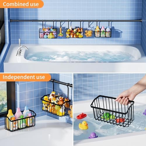 KEGII Over-the-Tub Bath Toy Storage, Adjustable Tub Organizer - Image 2