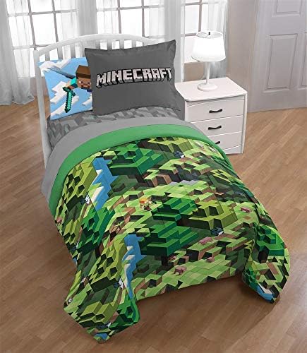 Minecraft Creeper Full Size Comforter Set 7 Piece Kids Bedding - Image 7