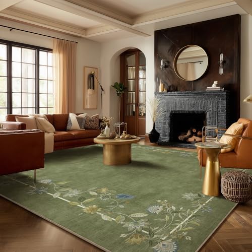10x14 Area Rugs for Living Room: Washable Bedroom Rug Non Slip Soft Carpet by palohom