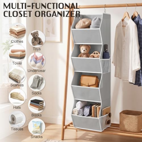 Libeder 4 Shelf Hanging Closet Organizer and Storage - Image 7