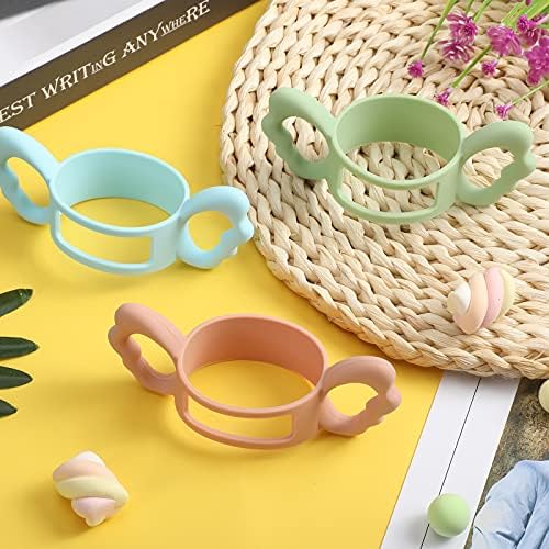 3 Pack Baby Bottle Handles Silicone Wide Neck Feeding Handle Easy Grip - Image 6