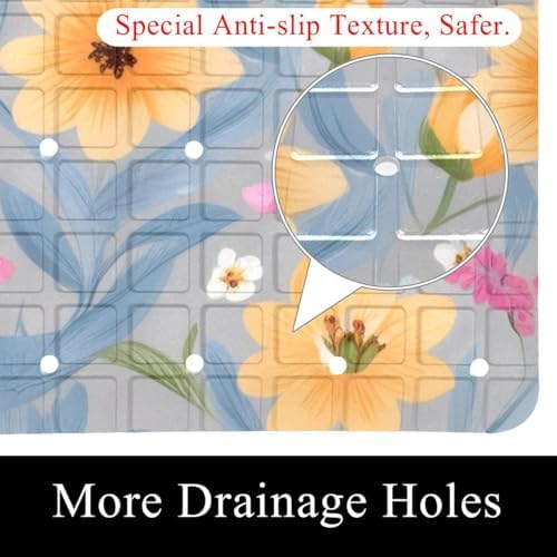 Non Slip Bathtub and Shower Mat 26.8x15.1 inch, Bath Mat - Image 2